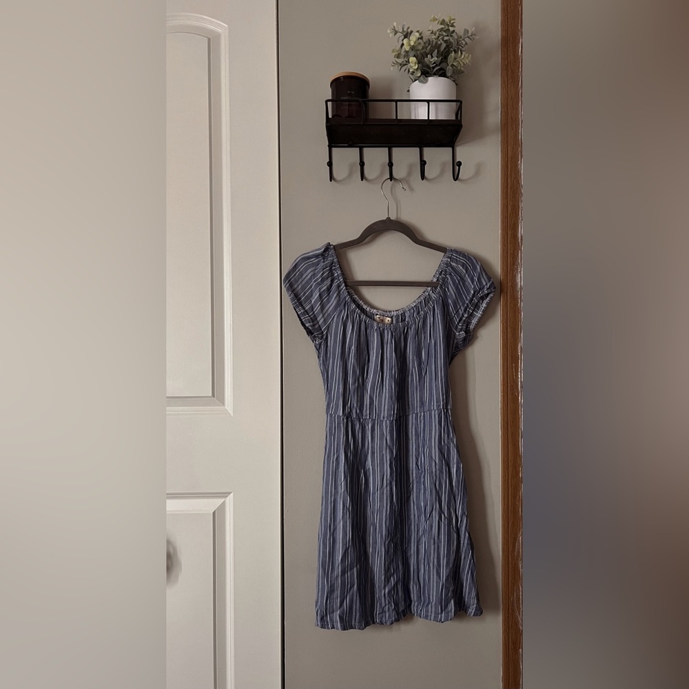 Hollister Striped Chambray Dress
